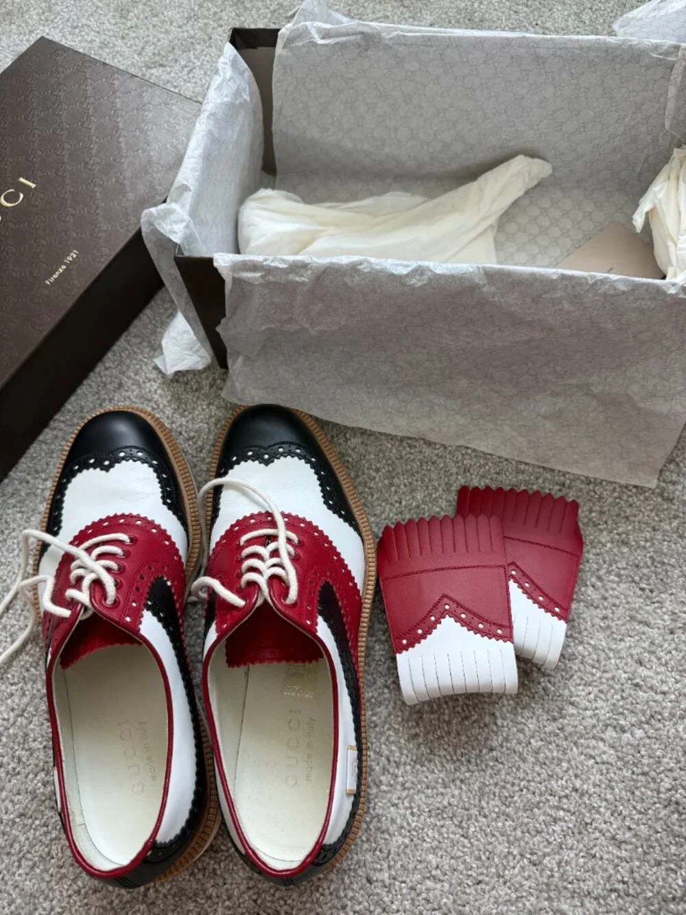 Gucci Men's Golf Shoes with FULL ORIGINAL PACKAGING Euro Size 41